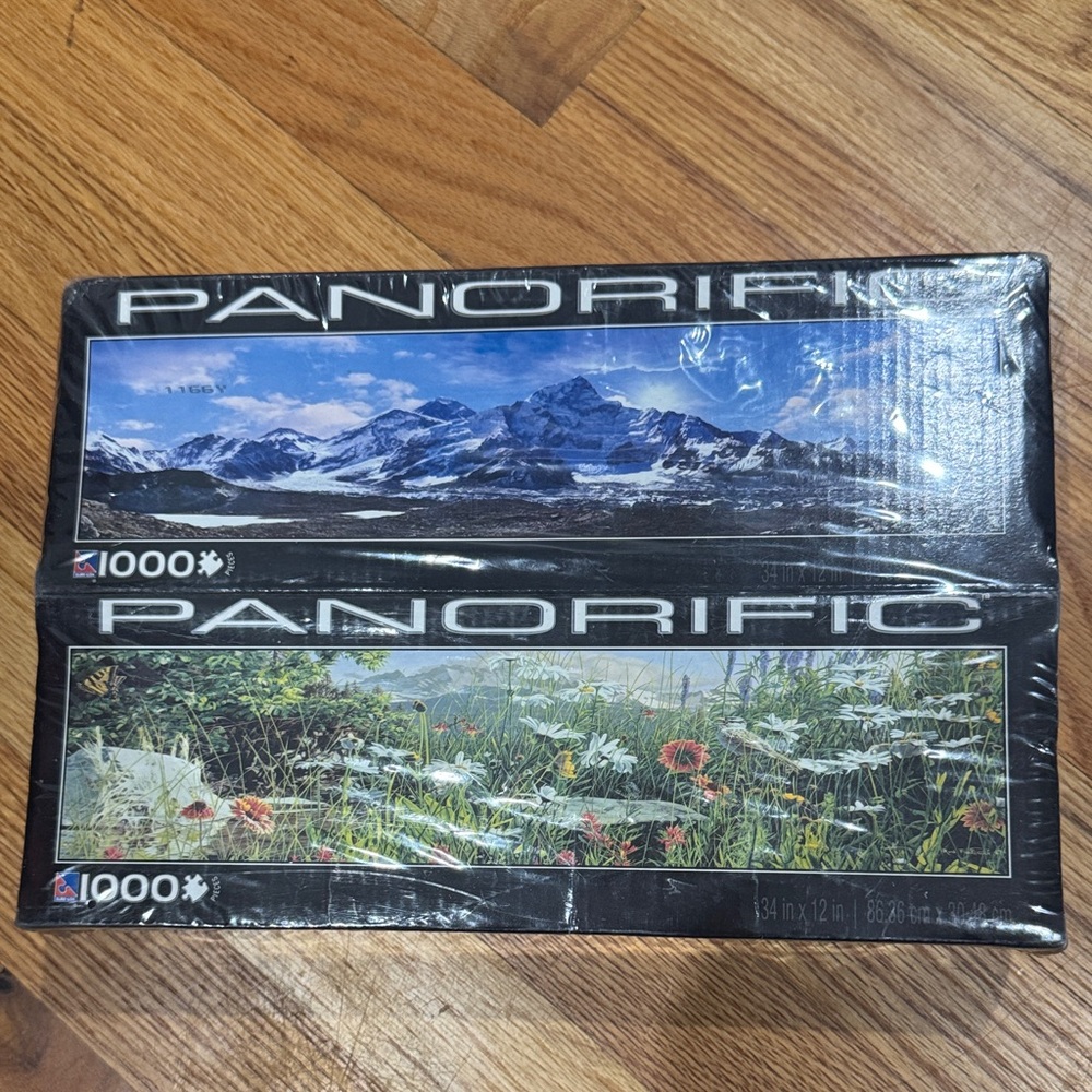 Set of 2 Panorific 1000 Piece each Puzzle Set